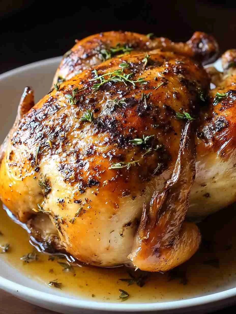Perfectly Juicy Crockpot Whole Chicken with Only 6 Ingredients