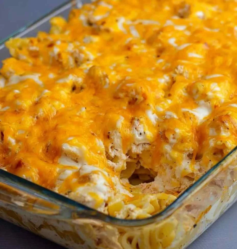 EASY BUFFALO CHICKEN PASTA BAKE Buffalo Chicken Pasta Bake Recipe Dinner Delight