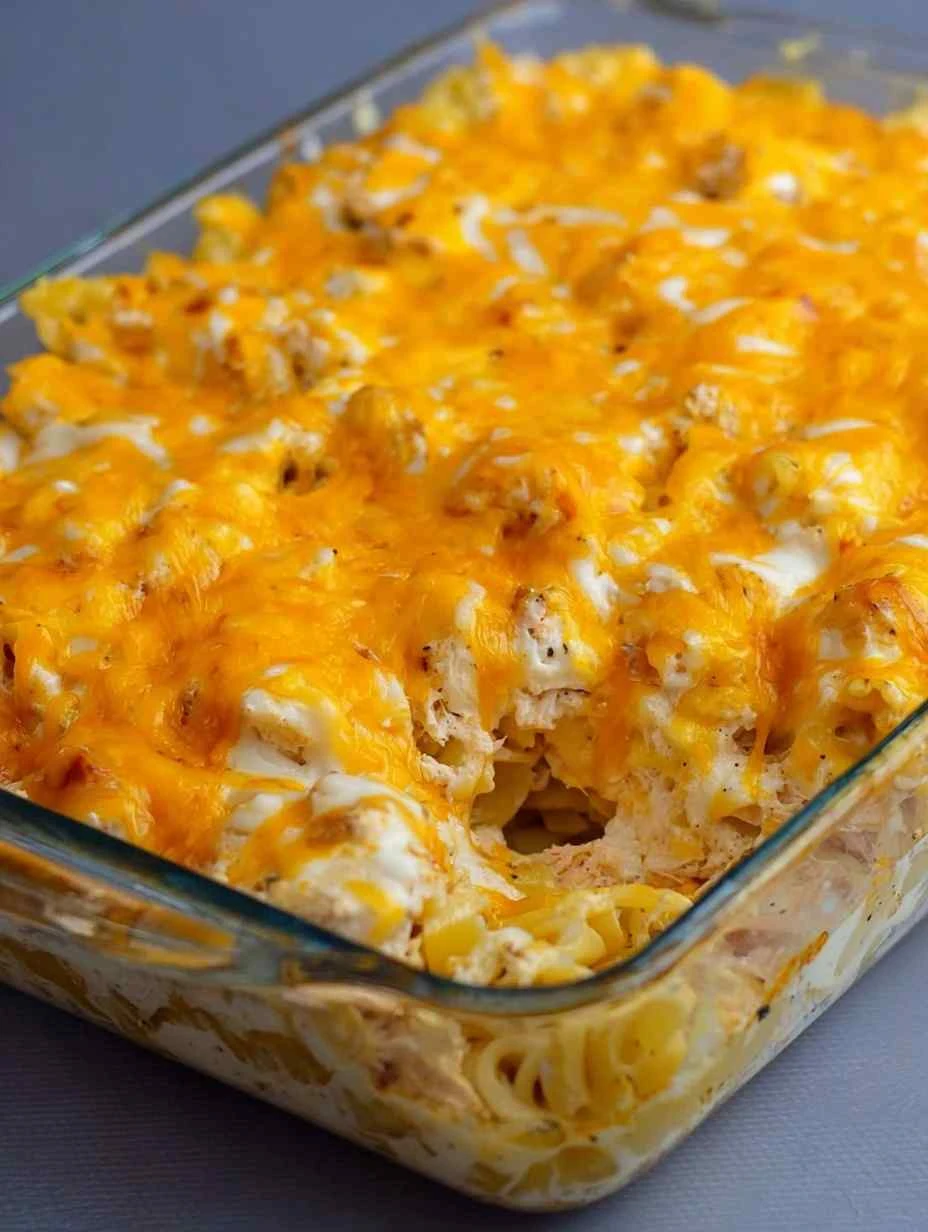 EASY BUFFALO CHICKEN PASTA BAKE RECIPE for Dinner Delight