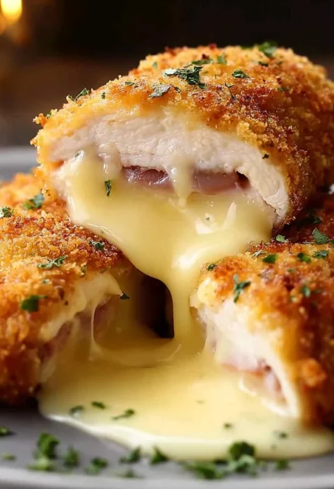 Easy Chicken Cordon Bleu Recipe With Swiss Cheese Homemade Chicken Cordon Bleu Sauce Ideas Best Swiss Cheese Sauce For Chi...