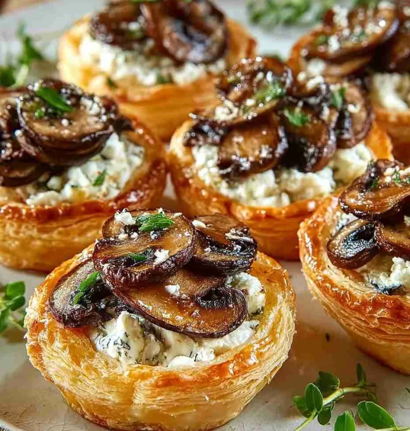 Easy Goat Cheese Mushroom Tarts Recipe Creamy Mushroom And Goat Cheese Appetizers Mini Goat Cheese Tarts For Parties Best ...