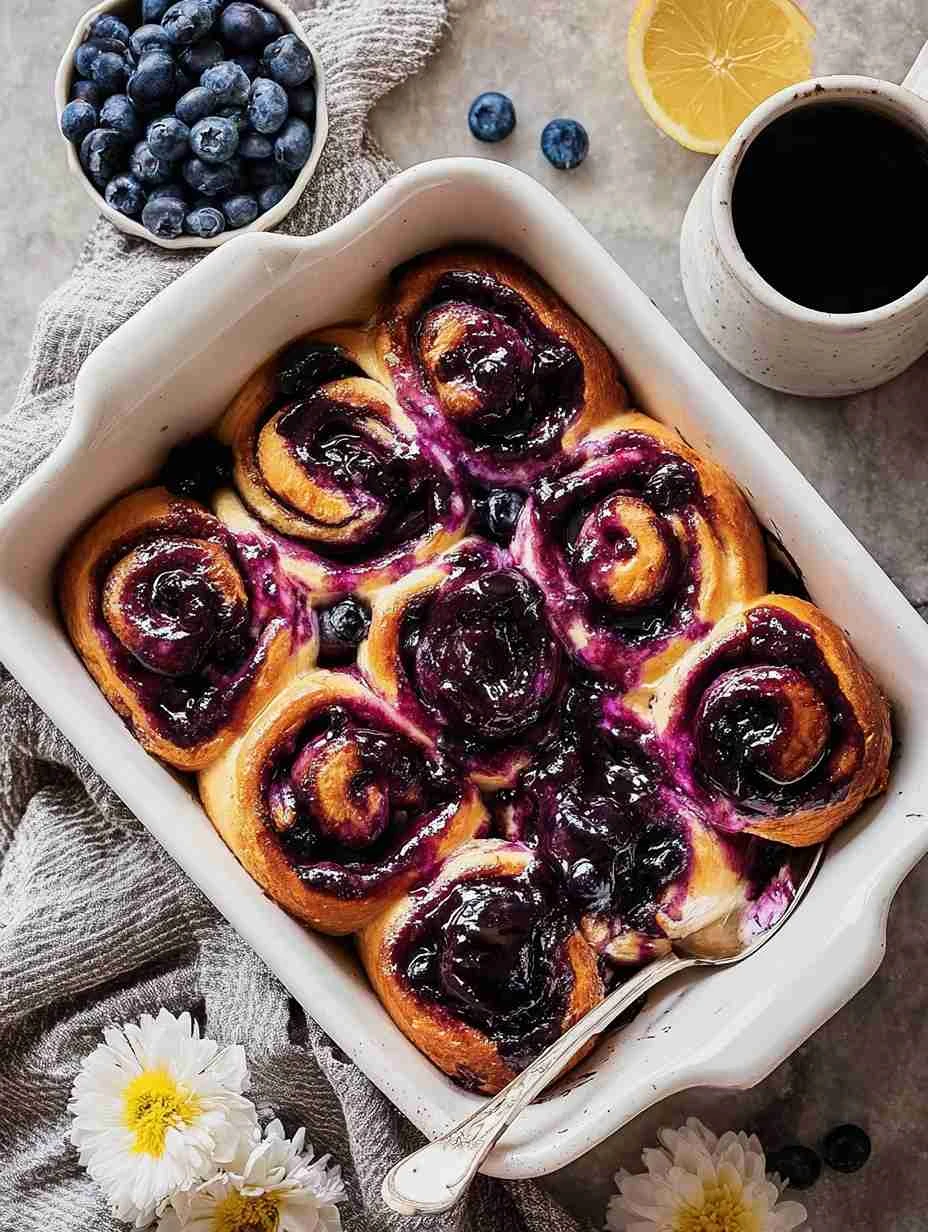 Easy Homemade Blueberry Cinnamon Rolls Recipe Best Vegan Blueberry Cinnamon Rolls Gluten-free Blueberry Cinnamon Rolls Tut...
