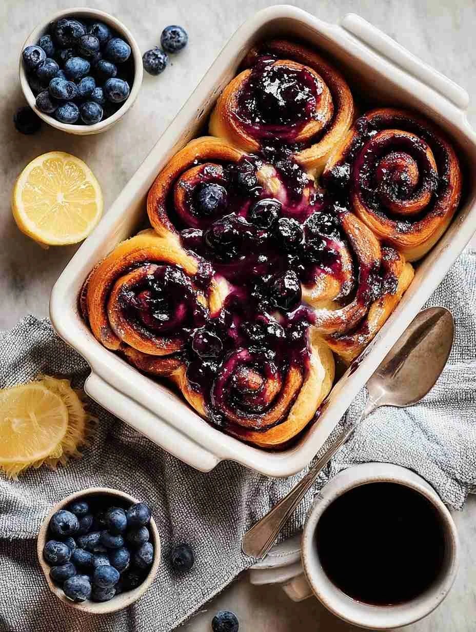 Easy Homemade Blueberry Cinnamon Rolls Recipe Best Vegan Blueberry Cinnamon Rolls Gluten-free Blueberry Cinnamon Rolls Tut...