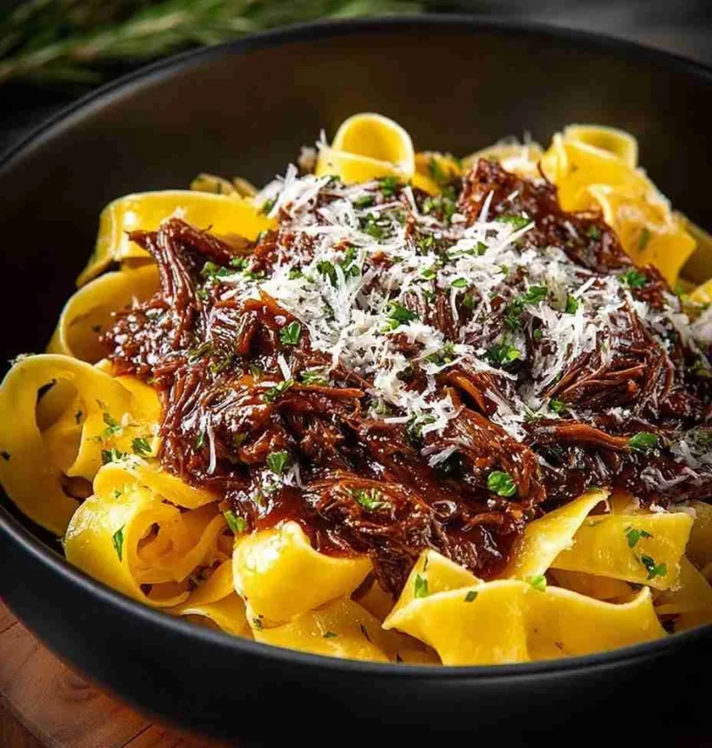 Easy Short Rib Ragu Pasta Recipe Best Parmesan Short Rib Ragu Slow Cooker Short Rib Ragu With Pappardelle Homemade Italian...