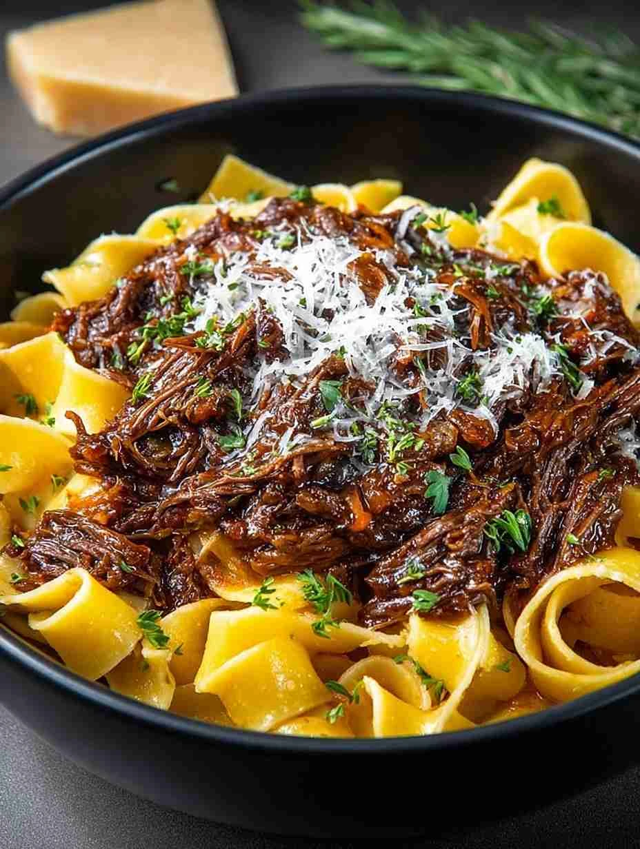 Easy Short Rib Ragu Pasta Recipe Best Parmesan Short Rib Ragu Slow Cooker Short Rib Ragu With Pappardelle Homemade Italian...
