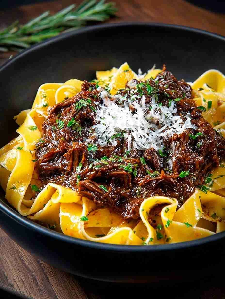 Easy Short Rib Ragu Pasta Recipe Best Parmesan Short Rib Ragu Slow Cooker Short Rib Ragu With Pappardelle Homemade Italian...