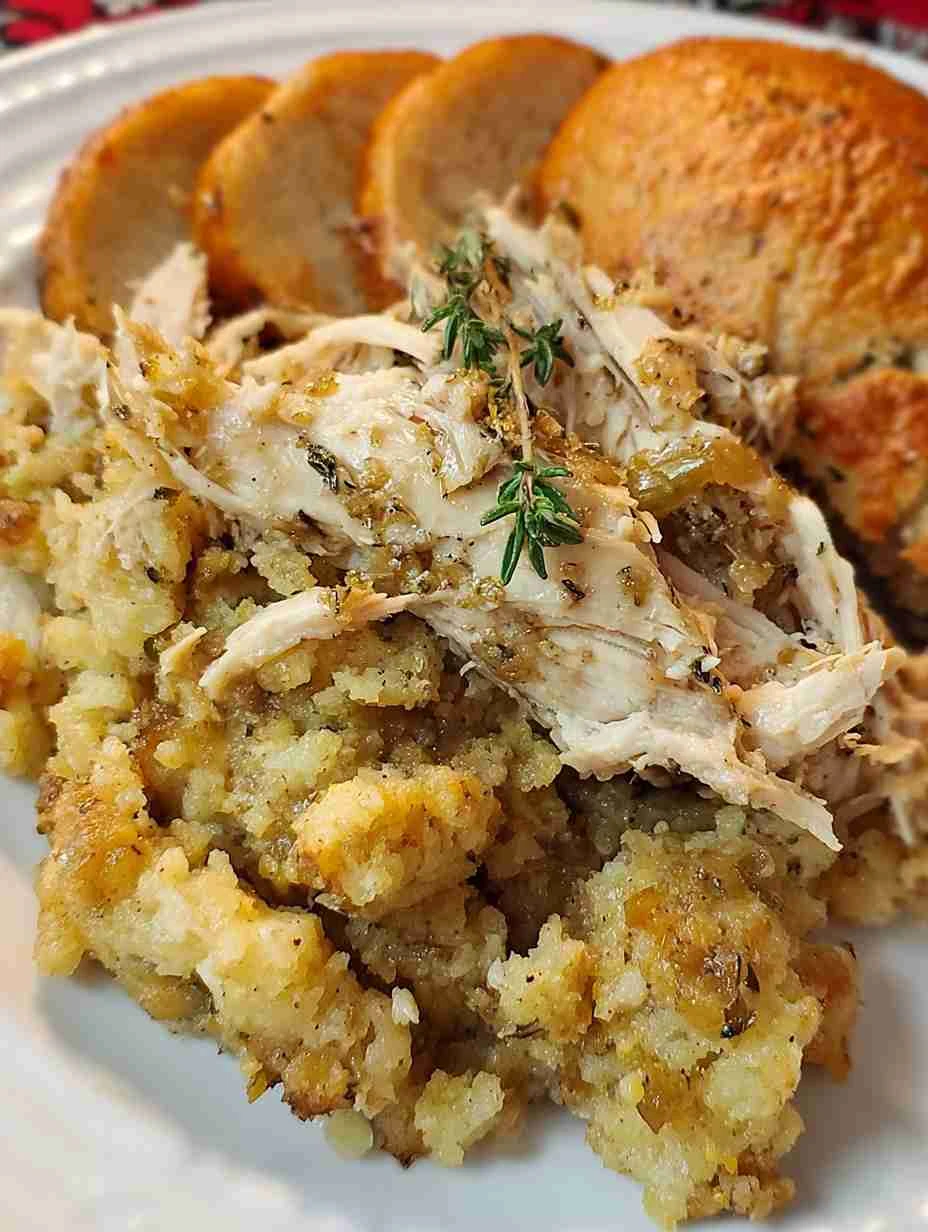 EASY SLOW COOKER CHICKEN AND STUFFING Made Simple!