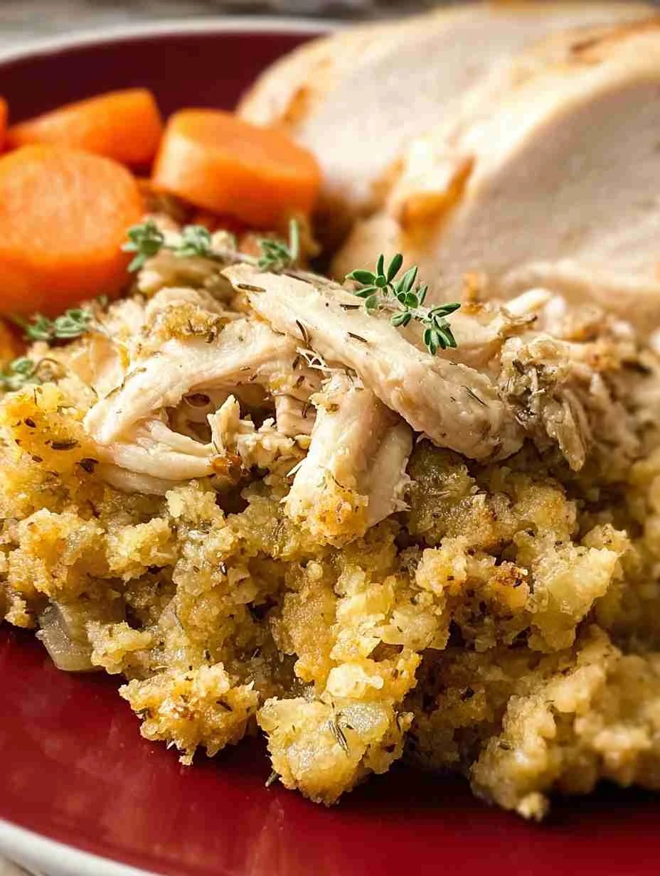 EASY SLOW COOKER CHICKEN AND STUFFING Slow Cooker Chicken Stuffing Made