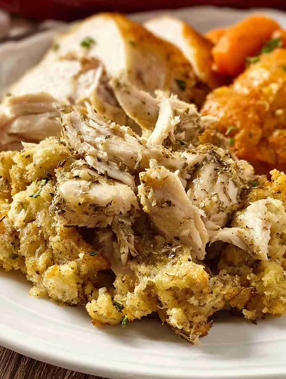EASY SLOW COOKER CHICKEN AND STUFFING Slow Cooker Chicken Stuffing Made