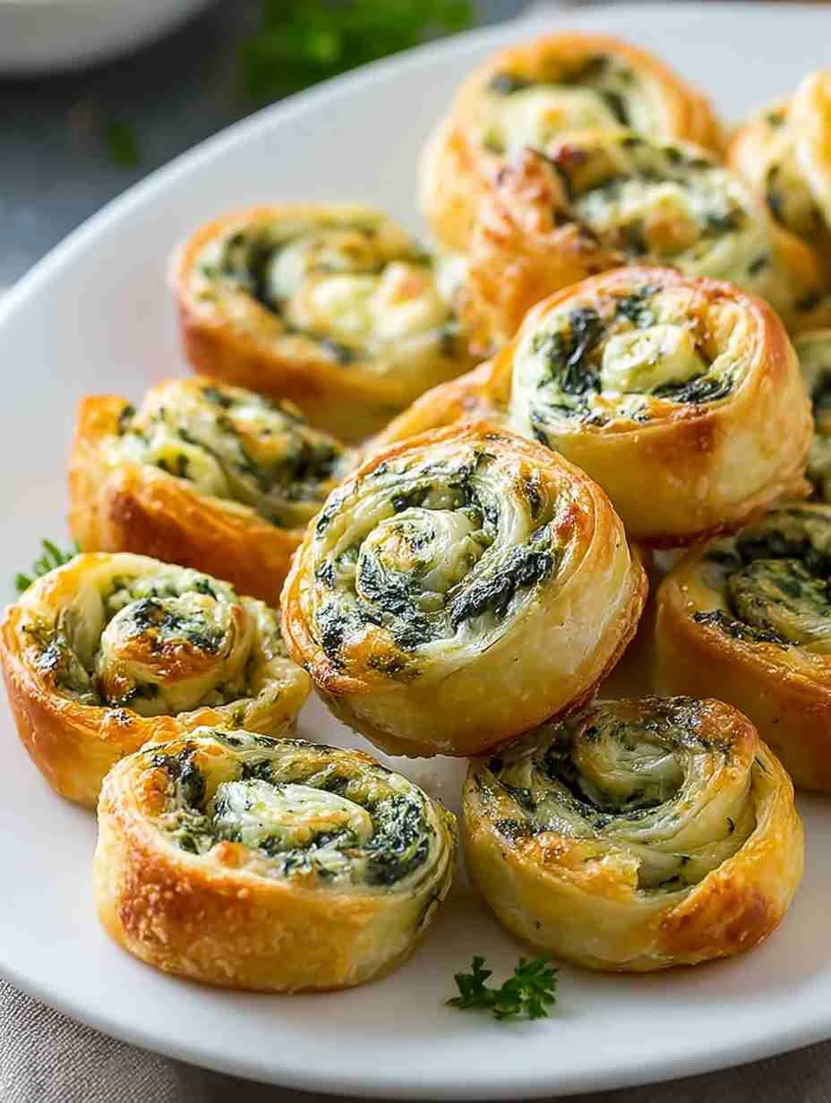Delicious Easy Spinach Dip in Bite-Sized Pinwheels for Parties