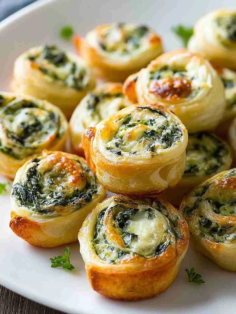 Easy Spinach Dip Pinwheel Recipe Bite-sized Spinach Appetizers For Parties How To Make Spinach Dip Pinwheels Best Spinach ...