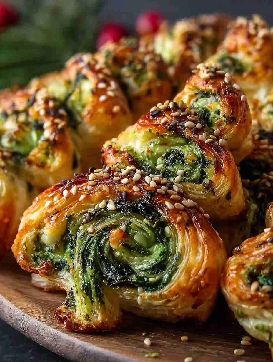Flaky Spinach and Ricotta Puff Pastry Christmas Tree – Easy Holiday Appetizer Recipe