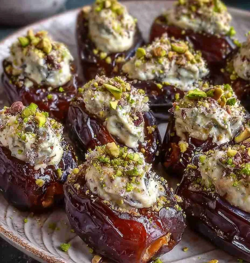 Easy Stuffed Dates Recipe With Almonds Butter Stuffed Dates Snack Ideas Pistachio Almond Dates Recipe Quick Almond Butter ...