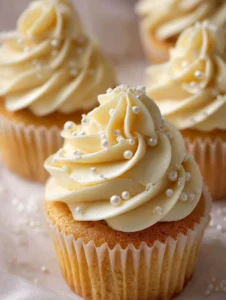 Festive White Chocolate Cupcakes