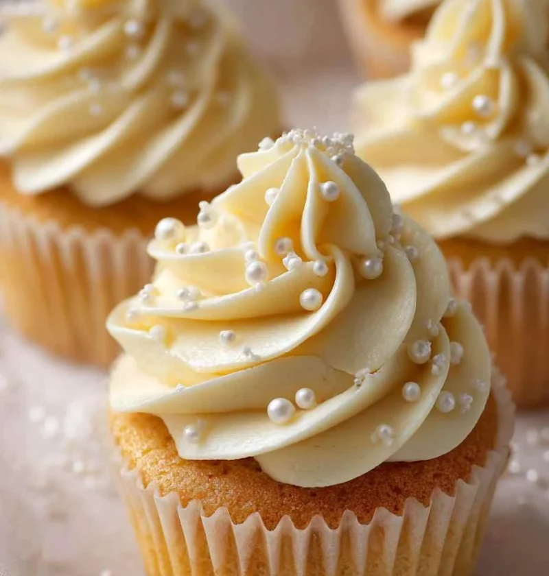 Festive White Chocolate Cupcake Recipe Holiday White Chocolate Cupcakes Christmas White Chocolate Cupcake Ideas Gourmet Wh...