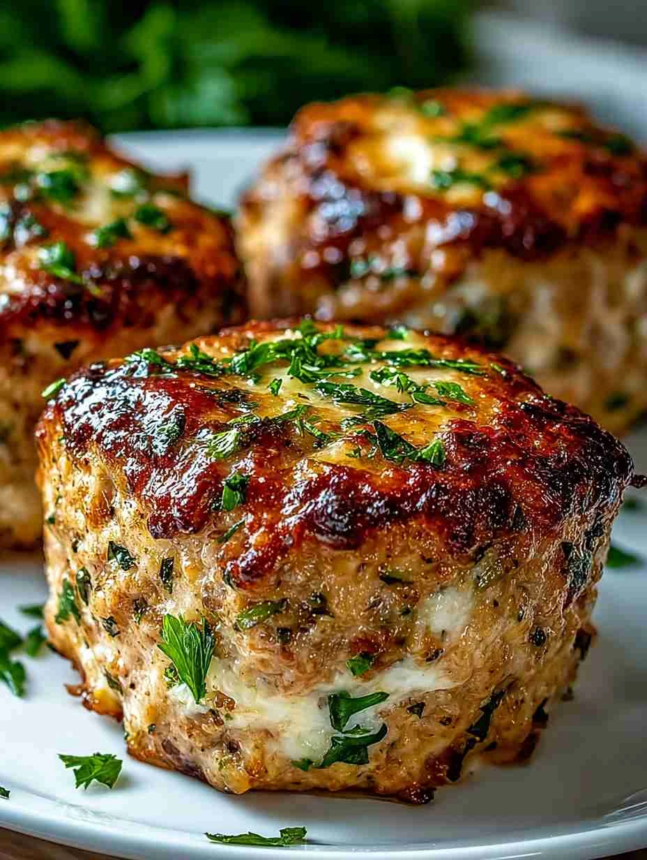 Garlic Parmesan Chicken Meatloaves Recipe Healthy Garlic Chicken Meatloaf Best Garlic Parmesan Chicken Meatloaf Easy Garli...