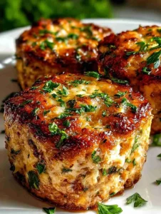 Garlic Parmesan Chicken Meatloaves: Juicy, Healthy Comfort