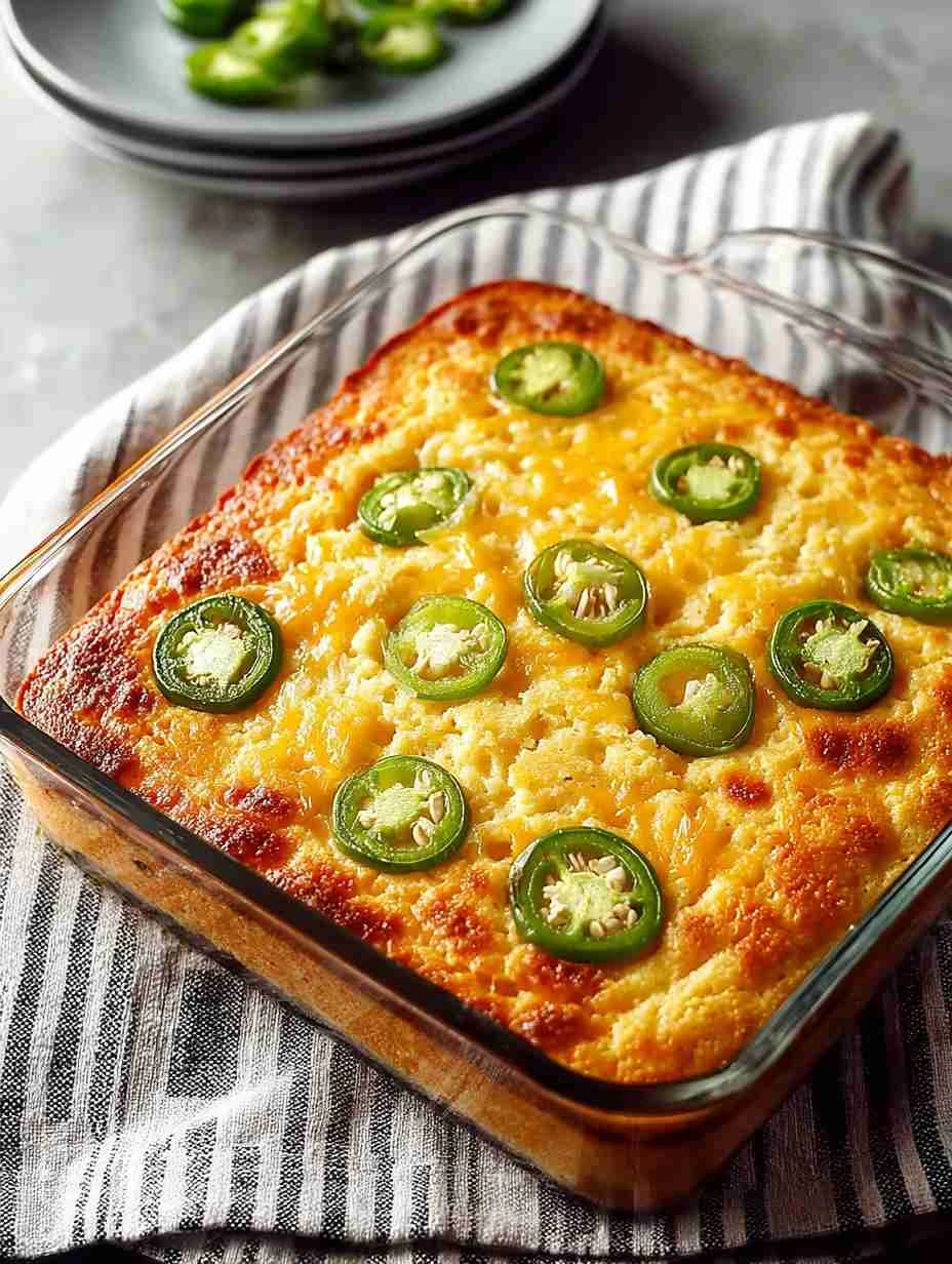 Jalapeño Cheddar Cornbread Recipe Spicy Cheddar Cornbread For BBQ Best Jalapeño Cornbread With Cheddar Easy Jalapeño Ch...