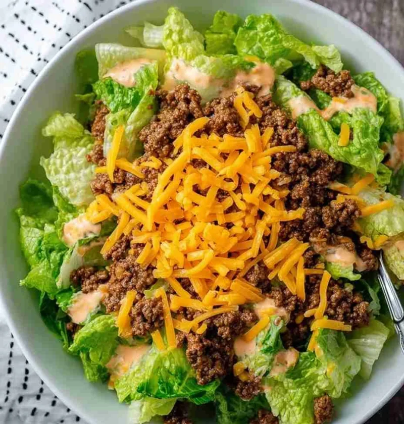 Keto Big Mac Salad Recipe Easy Low Carb Big Mac Bowl Tutorial Homemade Keto Big Mac Salad Guide Best Keto Big Mac Salad Re...