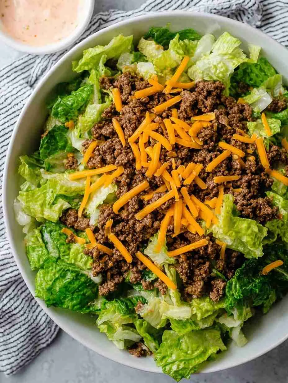 Keto Big Mac Salad Recipe Easy Low Carb Big Mac Bowl Tutorial Homemade Keto Big Mac Salad Guide Best Keto Big Mac Salad Re...