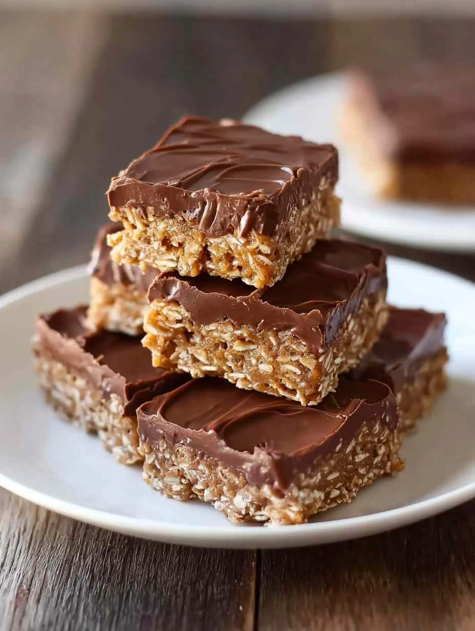 No Bake Chocolate Oatmeal Bars