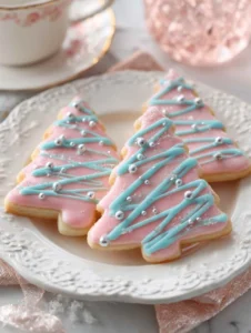 Pastel Christmas Par-Tea: Pink Tree Sugar Cookie Recipe