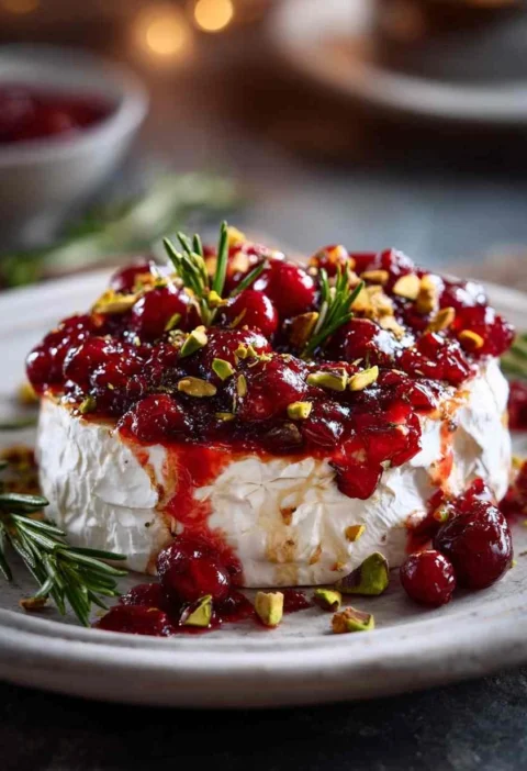 Santa's Baked Brie Cranberry Recipe Christmas Brie With Cranberry Sauce Easy Santa-themed Brie Appetizer Holiday Baked Bri...