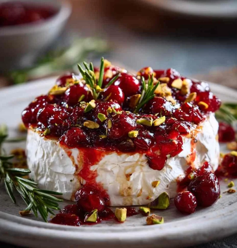 Santa's Baked Brie Cranberry Recipe Christmas Brie With Cranberry Sauce Easy Santa-themed Brie Appetizer Holiday Baked Bri...