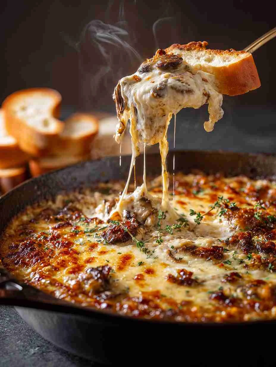 Santa’s Stuffed Mushroom Dip Recipe Best Stuffed Mushroom Dip For Christmas Holiday-themed Mushroom Dip Ideas Creamy Mus...