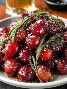 Savory Balsamic Roasted Grapes Recipe with Rosemary – Easy Holiday Appetizer