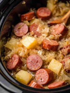 Slow Cooker Kielbasa and Sauerkraut