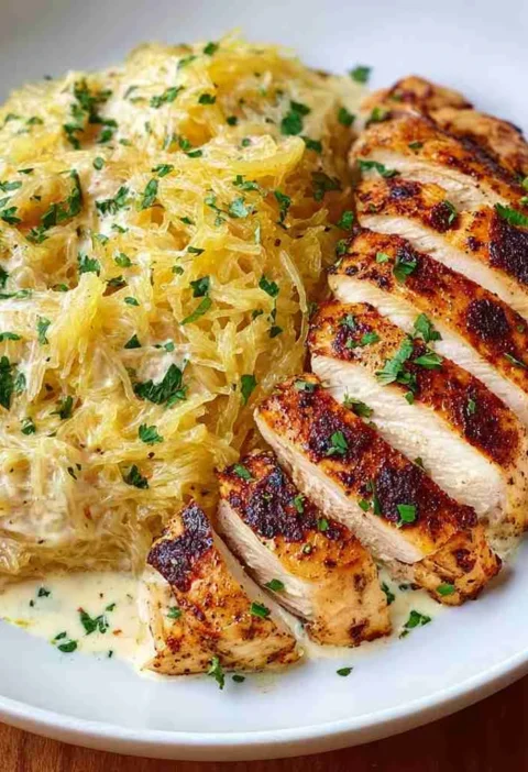 Spaghetti Squash Alfredo Recipe Easy Low Carb Spaghetti Squash Alfredo Vegan Spaghetti Squash Alfredo Recipe Gluten Free S...