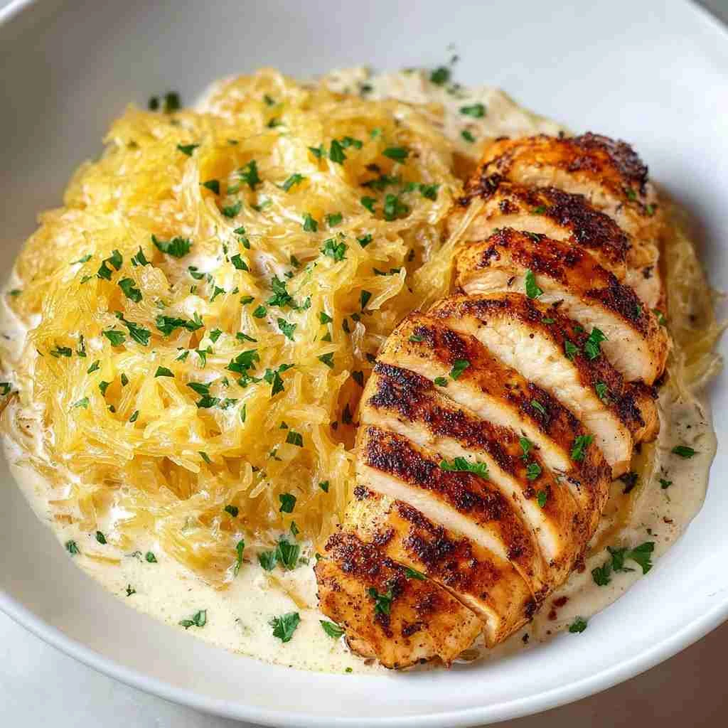 Spaghetti Squash Alfredo Recipe Easy Low Carb Spaghetti Squash Alfredo Vegan Spaghetti Squash Alfredo Recipe Gluten Free S...