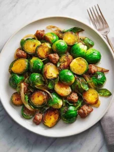 Spice Brussels Sprouts and Sausage Stir-Fry Recipe