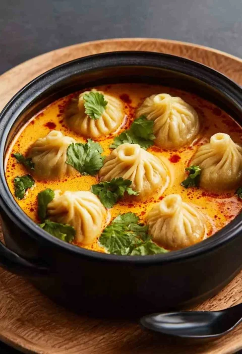 Spicy Thai Red Curry Soup Dumplings Spicy Thai Red Curry Soup Dumplings