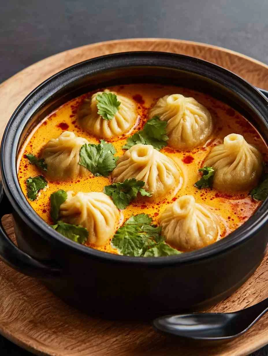 Spicy Thai Red Curry Soup Dumplings