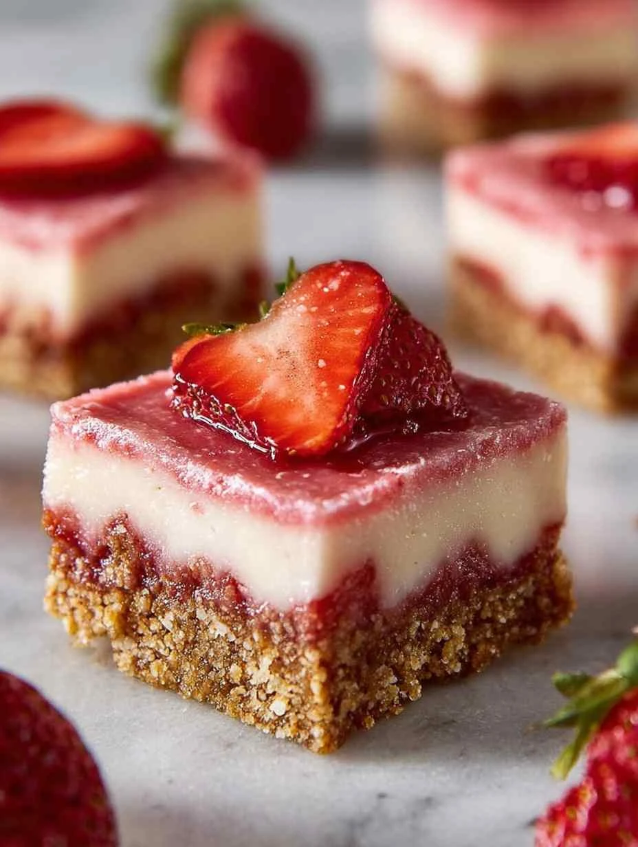 Strawberry Brownies with White Chocolate and Strawberry Glaze Recipe