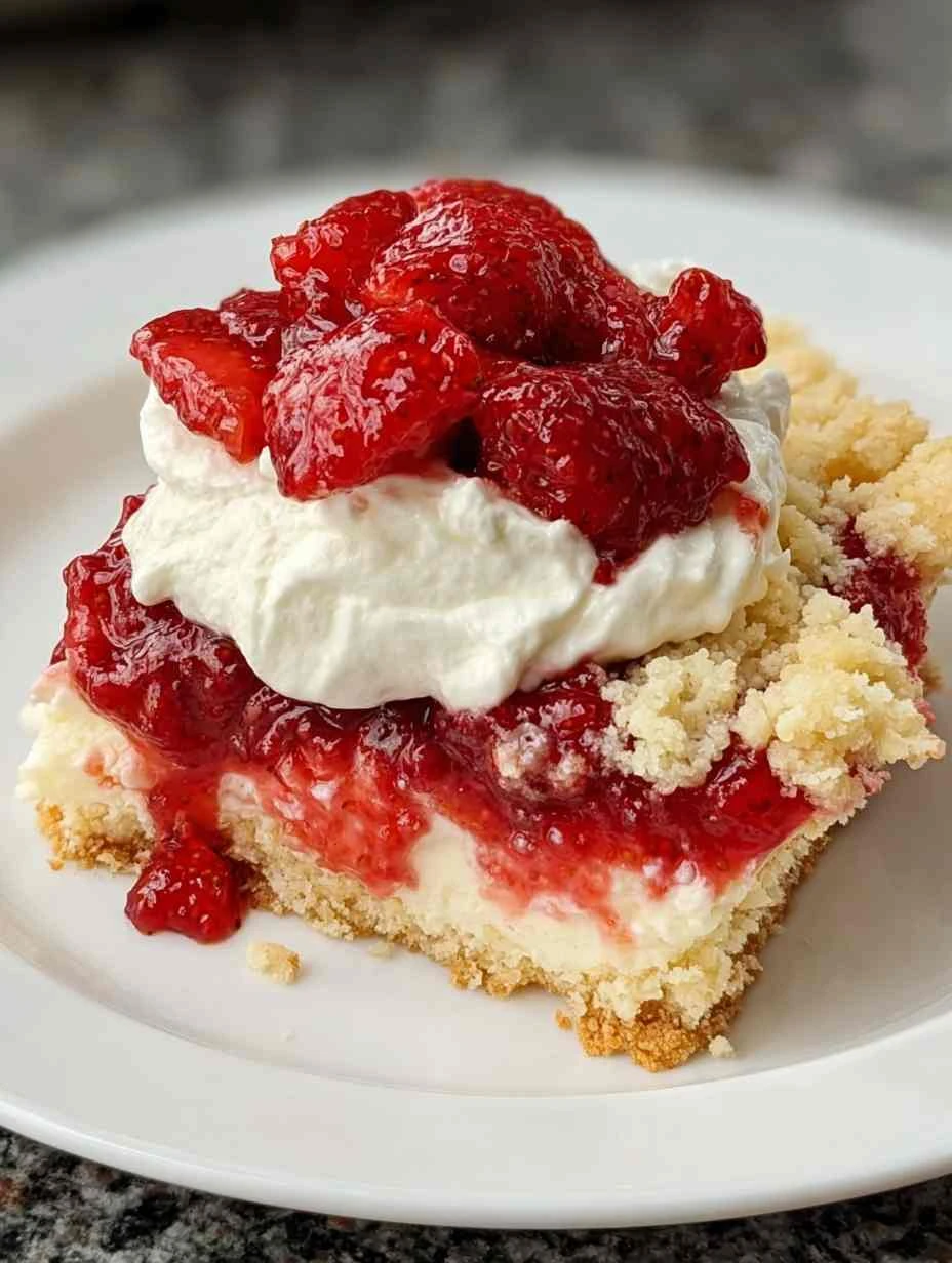 Strawberry Cheesecake Dump Cake – Easy 4-Ingredient Bliss Strawberry Cheesecake Dump Cake 4ingredient Bliss