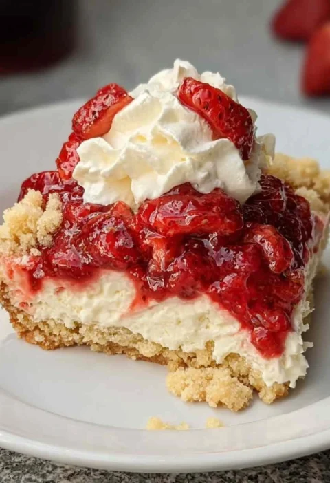 Strawberry Cheesecake Dump Cake – Easy 4-Ingredient Bliss Strawberry Cheesecake Dump Cake 4ingredient Bliss