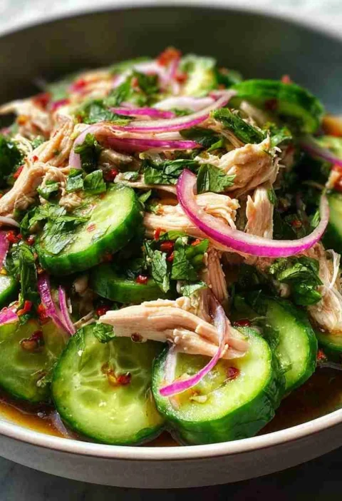 Thai Cucumber Salad Chicken