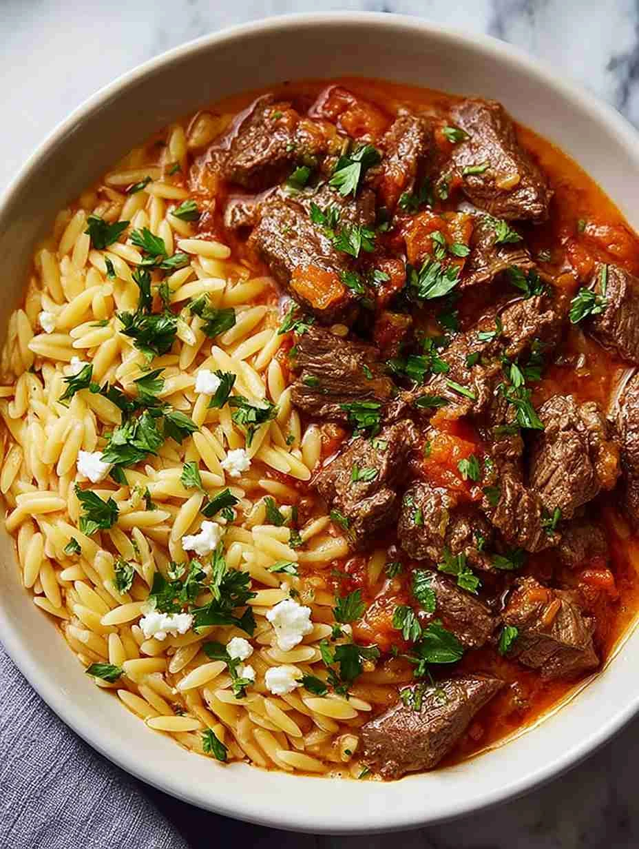Beef Giouvetsi: A Traditional Greek Beef and Orzo Stew Recipe
