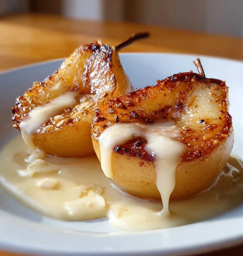 15minute Panseared Pears Honeyyogurt Sauce Recipe