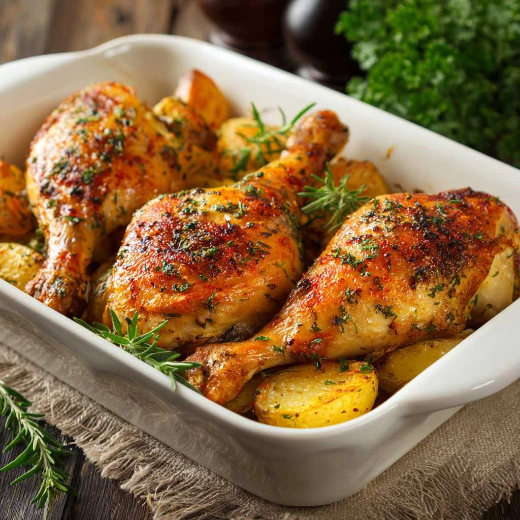 Baked Chicken Leg Quarters Recipe