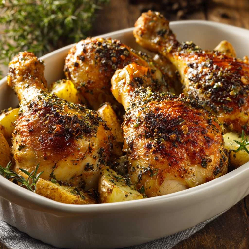 Baked Chicken Leg Quarters Recipe