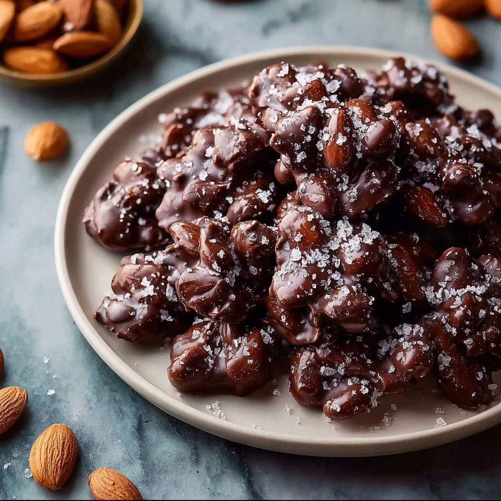 Best Sea Salt Dark Chocolate Almond Clusters