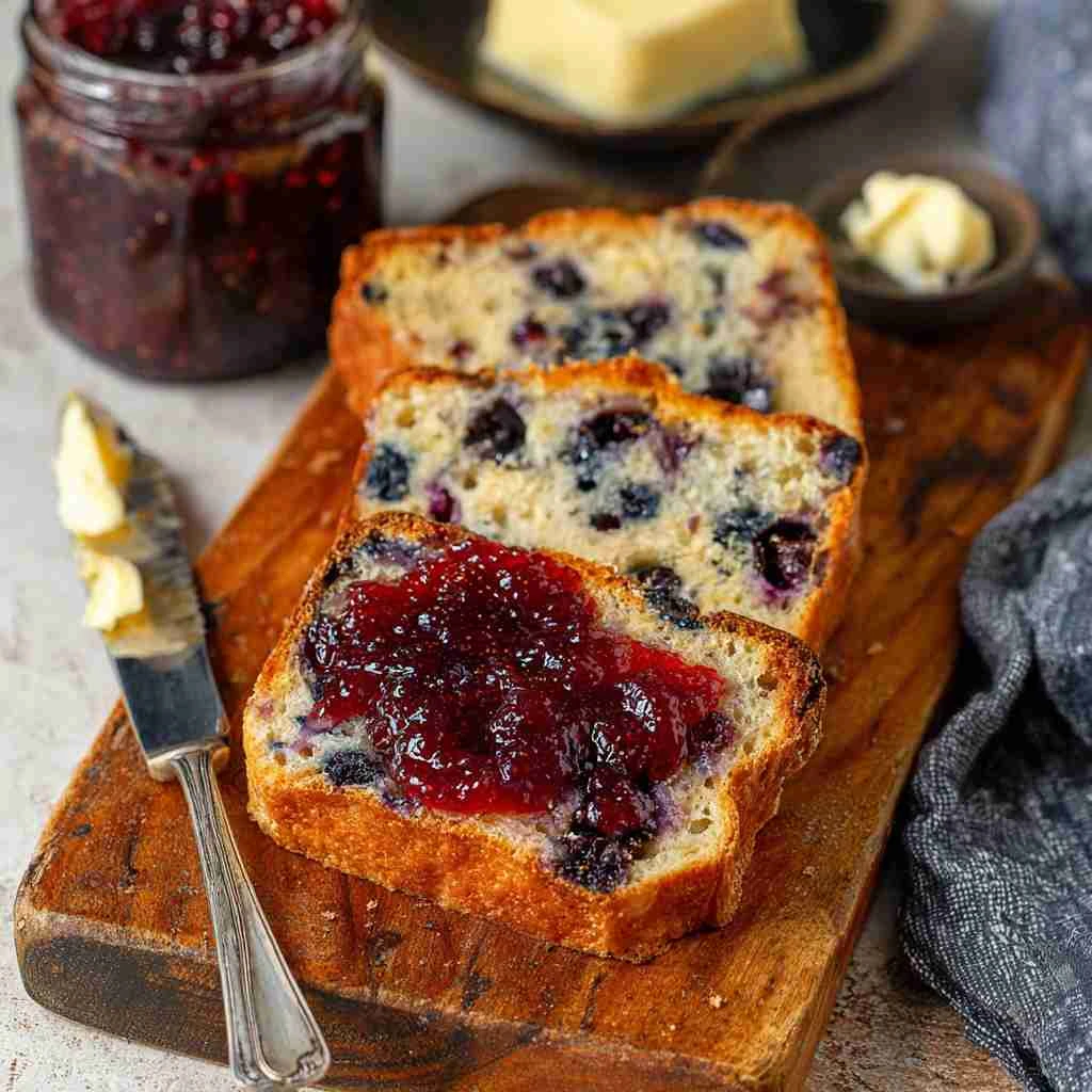 Blueberry English Muffin Bread