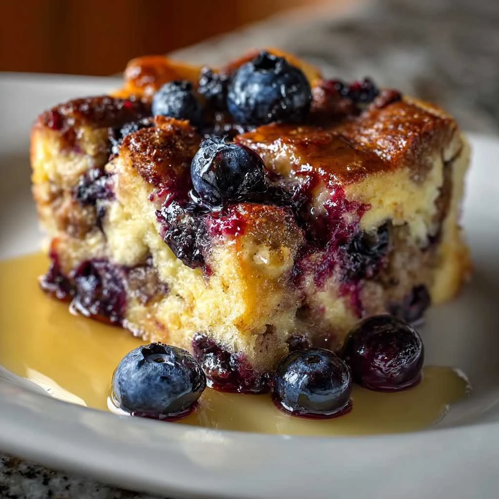 Blueberry Sausage Pancake Casserole