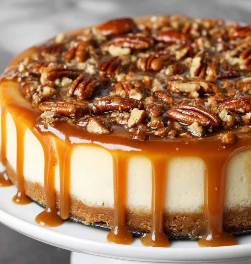 Bourbon Pecan Cheesecake