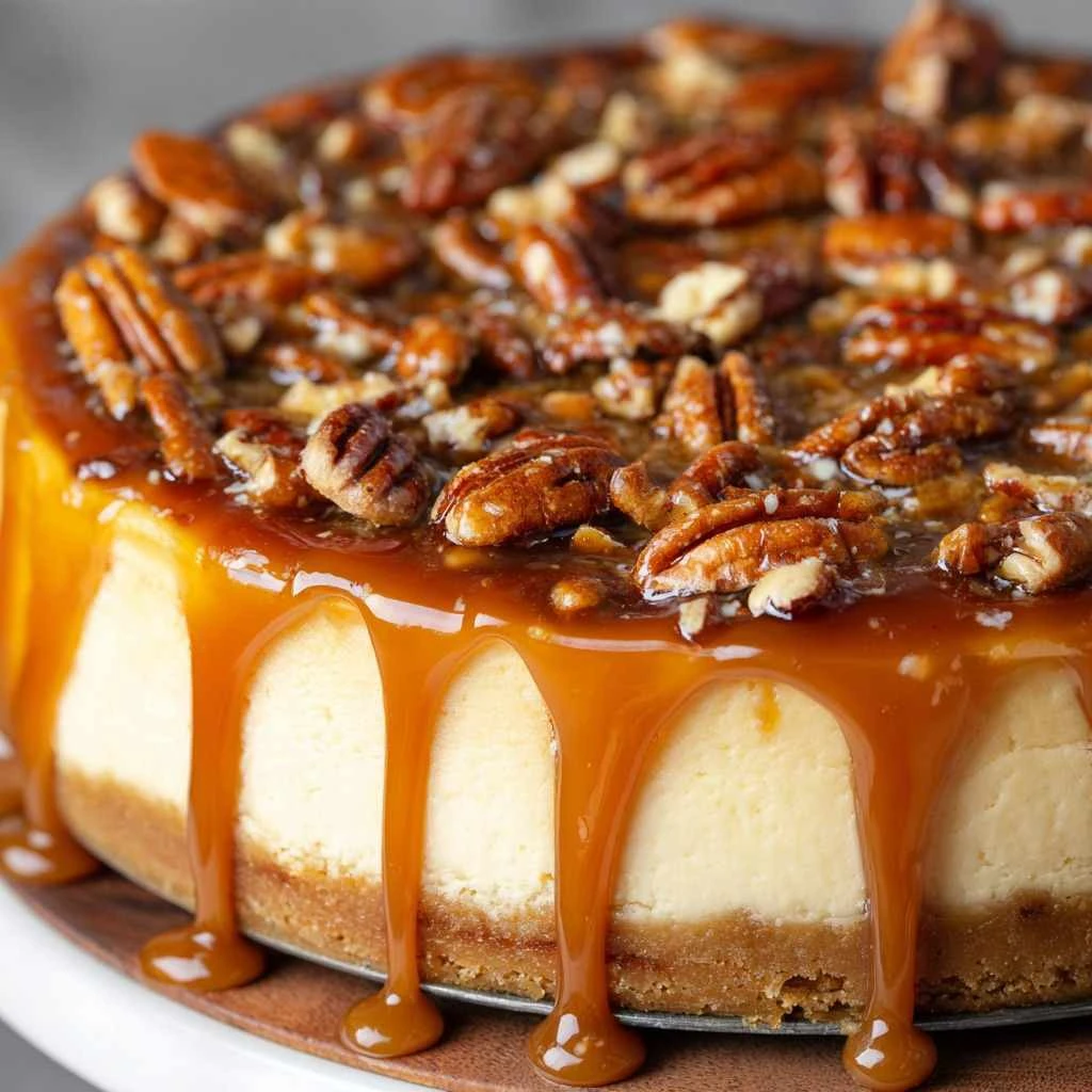 Bourbon Pecan Cheesecake