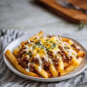 Cheeseburger French Fry Bake